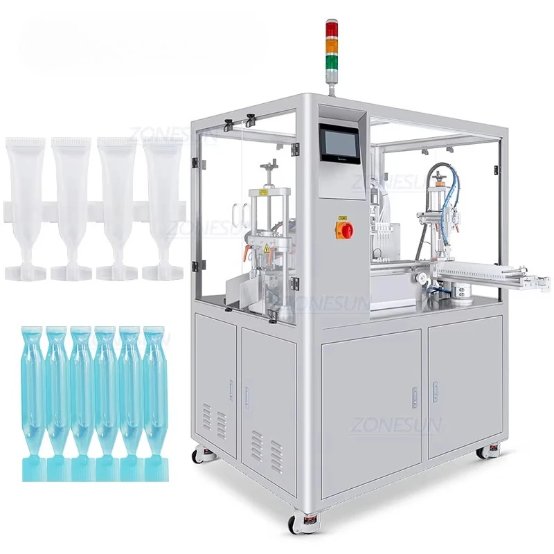Máquina automática de sellado y llenado de pasta líquida, suero para el cuidado de la piel, suplementos vitamínicos, tiras monodosis, ZS-FS60U