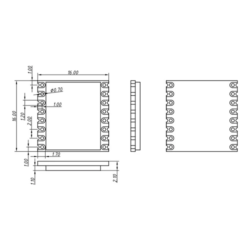 B04B-CC68-C1 433Mhz LLCC68 Lora Module 160Mw 5KM Full Instead Of LORA1262/LORA1268