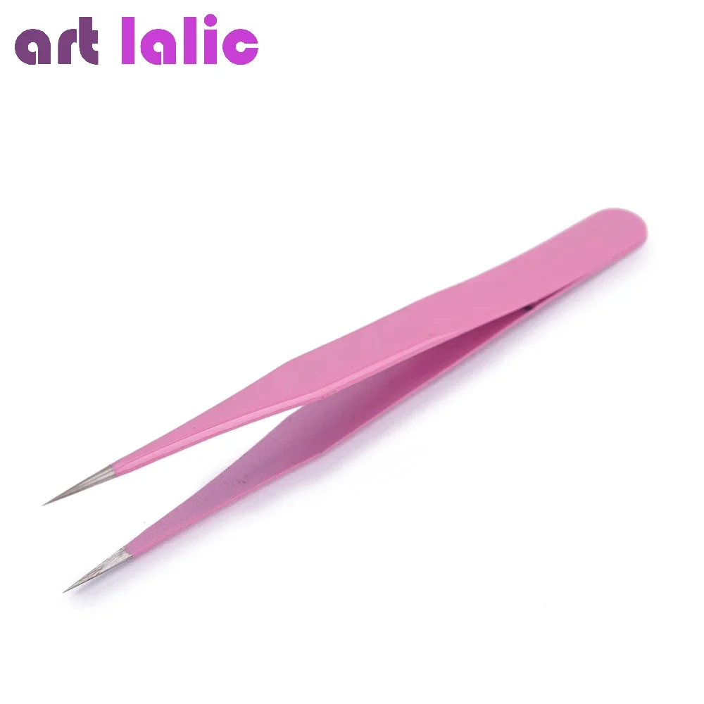 Stainless Steel Multipurpose Eyebrow Tweezers for Makeup Nail Art Rhinestone Pick Tool - Precision Decoration Grooming