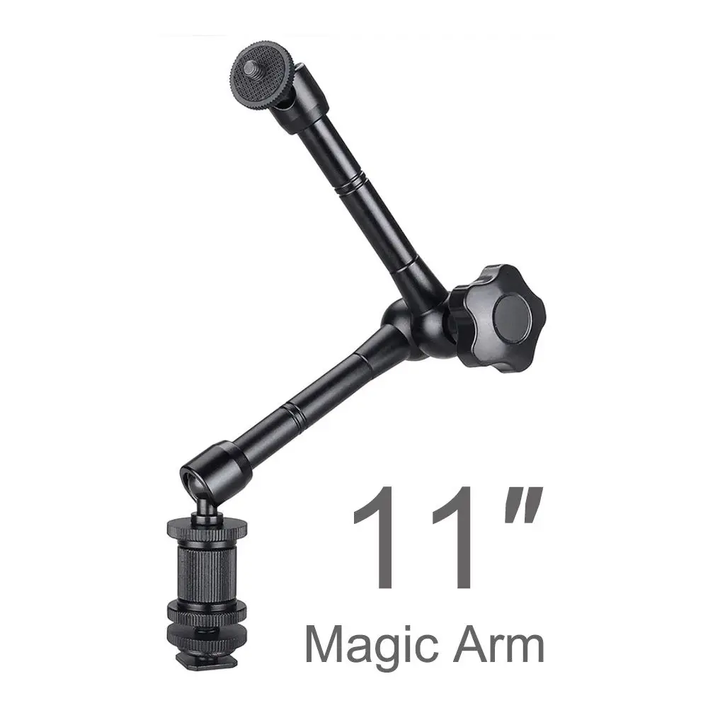 

Photo Studio Adjustable Camera Flash LCD Video Metal LED Light 11 Inch Magic Articulated Arm Magic Arm Super Clamp