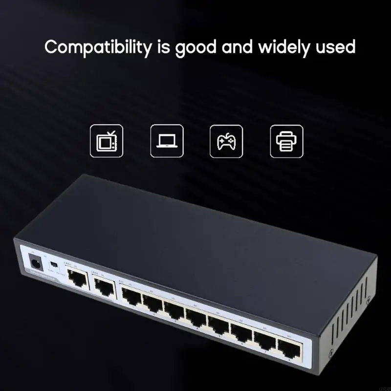 G8DB Home NetworkBox10/100/1000Mbps RJ45 Office WLAN Splitter Dengan Fungsi VLAN LSolation