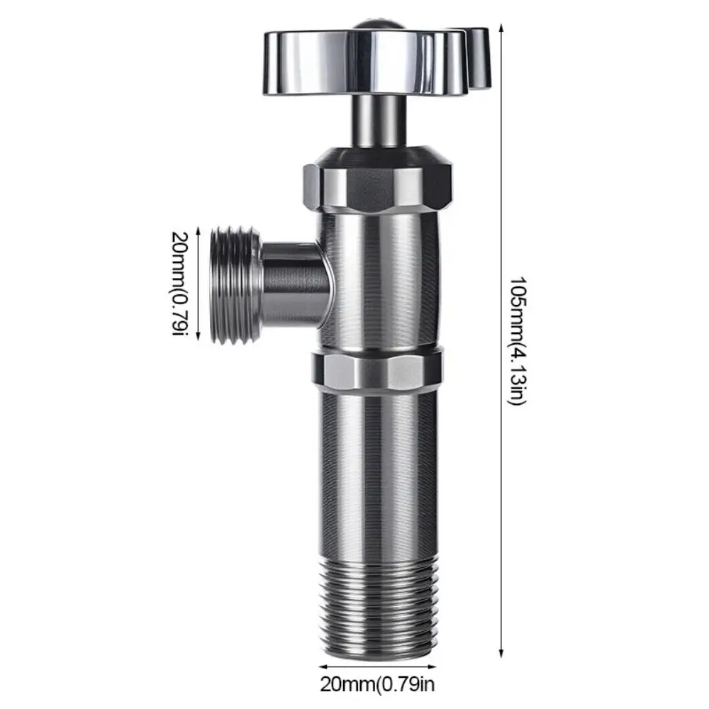 High Quality Stainless Steel Triangle Valve Thread Seal Angle Valve Thickened Explosion Proof Water Heater Valve Kitchen