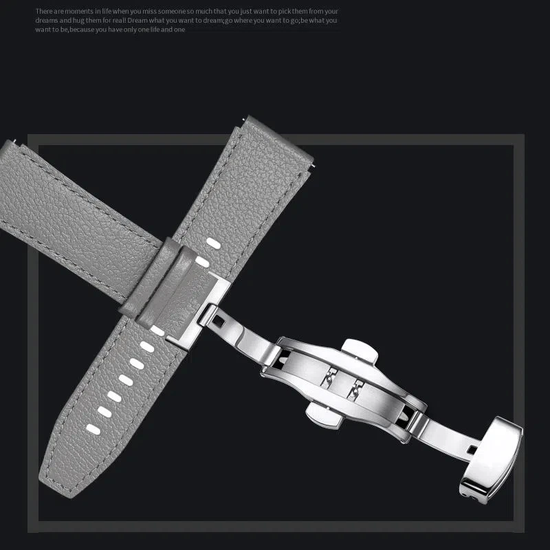 22mm Leather Watchband For HUAWEI Watch GT 2 46mm High-quality Strap For Huawei GT2 Pro GT2E Replace Bracelet GT Band with Box