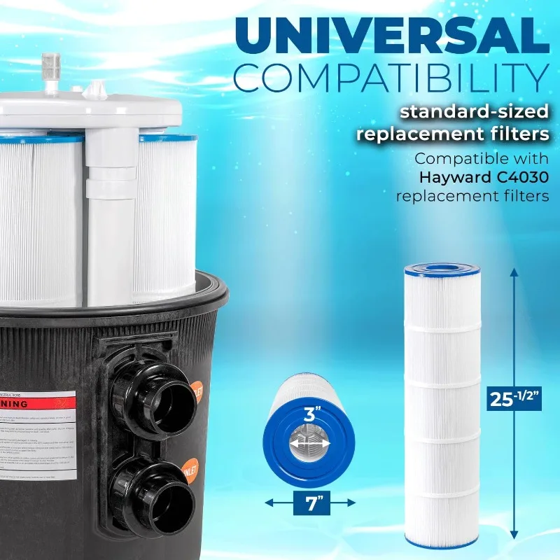 425 SQ/FT Pool Cartridge Filter In-Ground Above Ground Swimming Pool and Spa Filter System (4-Pieces Filter Set) 2 image 5