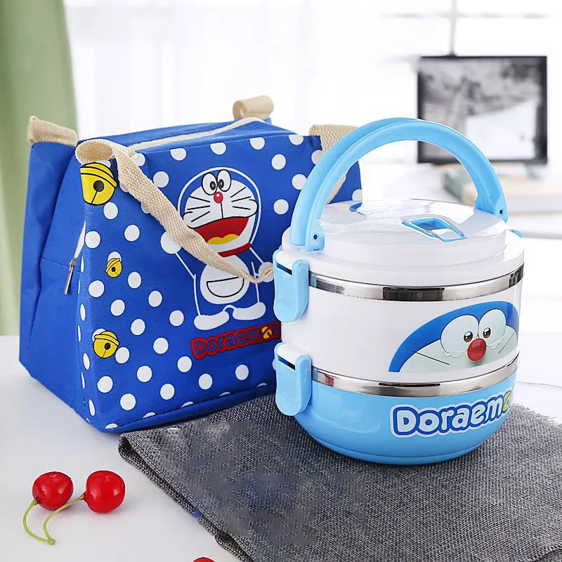 Miniso Hello Kitty Lunch Box Cartoon Cute Bilayer Three Layers Office Student Heat Preservation Single Layer Lunch Box Girl Gift