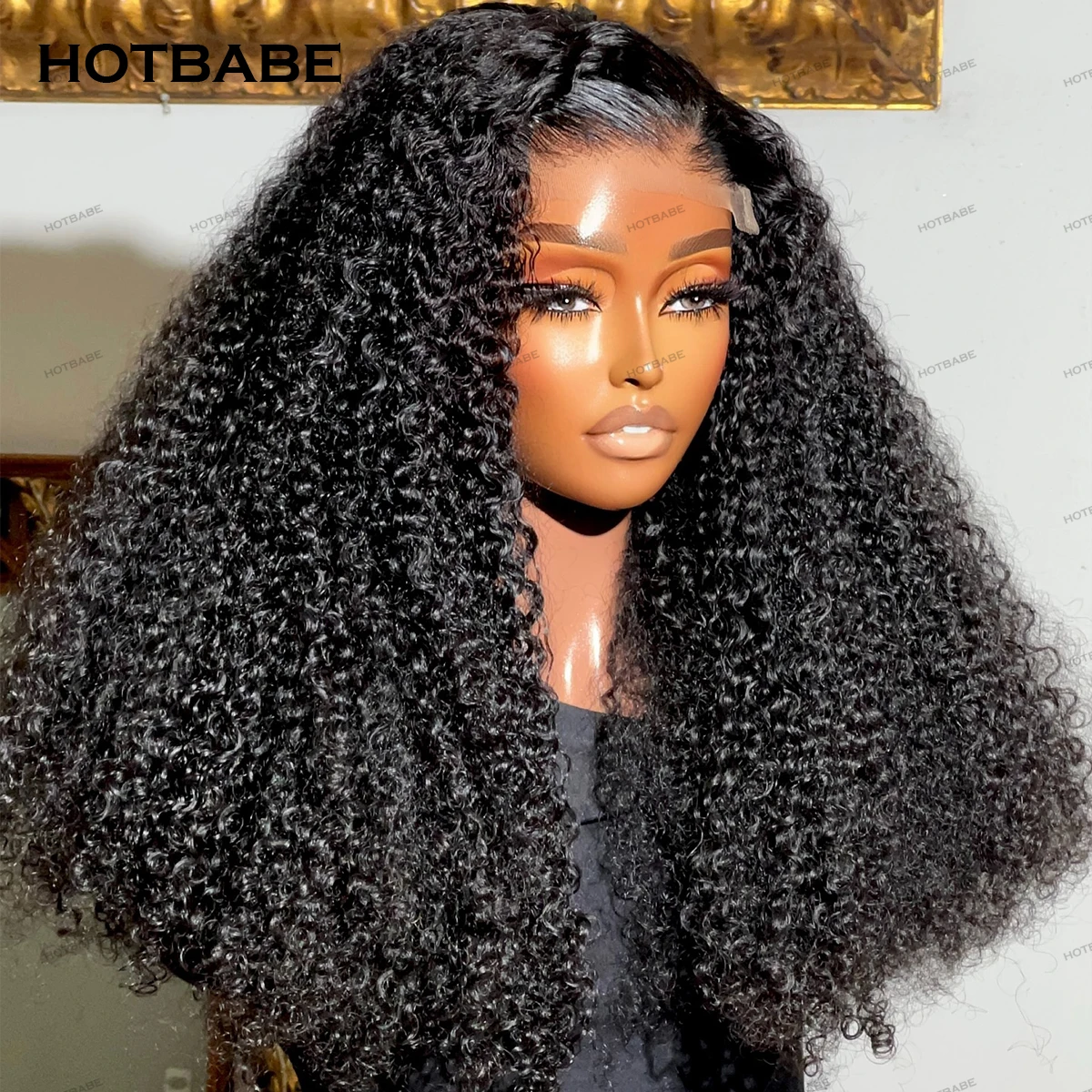 

Super Double Drawn Kinky Curly 13x6 HD Lace Frontal Wig 400 Density Curly Human Hair Wig Glueless 13x4 Lace Front Wig Preplucked