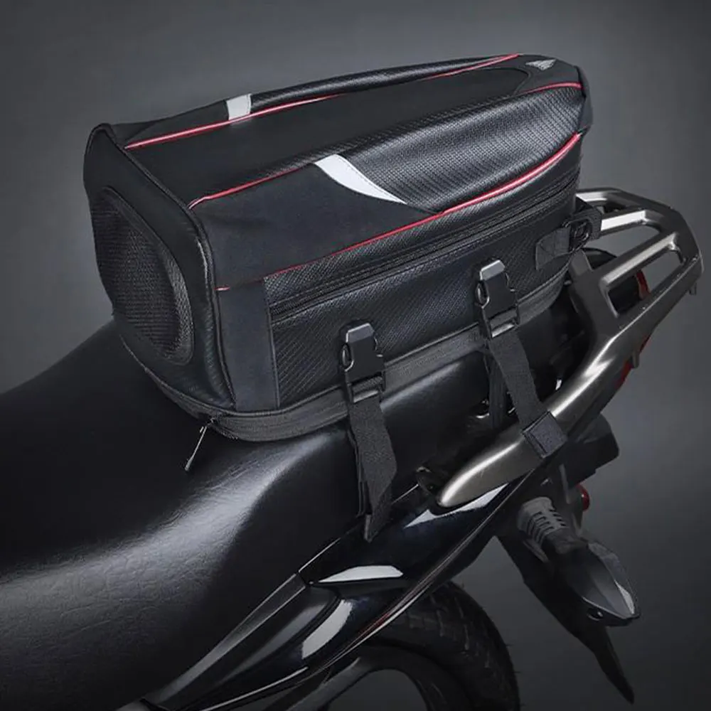 

Waterproof Motorcycle Bag Large Capacity Motorcycle Tail Bag Universal Motorbike Travel Luggage Saddle Bag Back Red