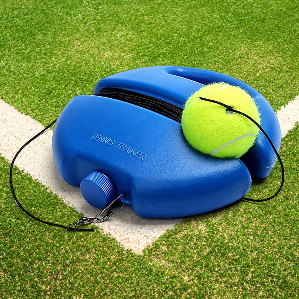 

Tennis Exercise Equipment Rebound Ball with Long Elastic Rope Tennis Training Tool Non-slip Base for Self Tennis Practice