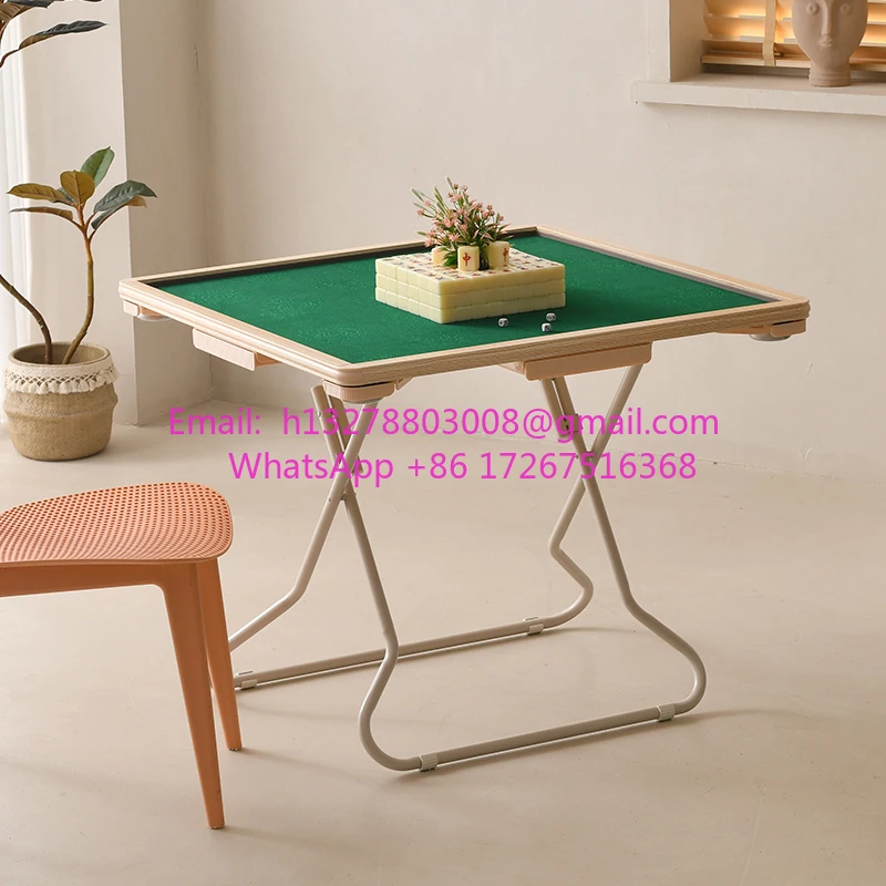 Portable and simple small manual multi-function chess and card table playing table