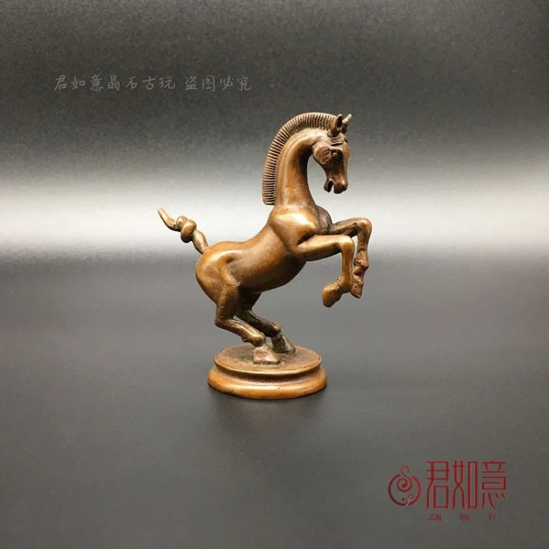 Solid to Success Ornament Tang Zodiac Galloping Standing Brass Small Horse Brassware T