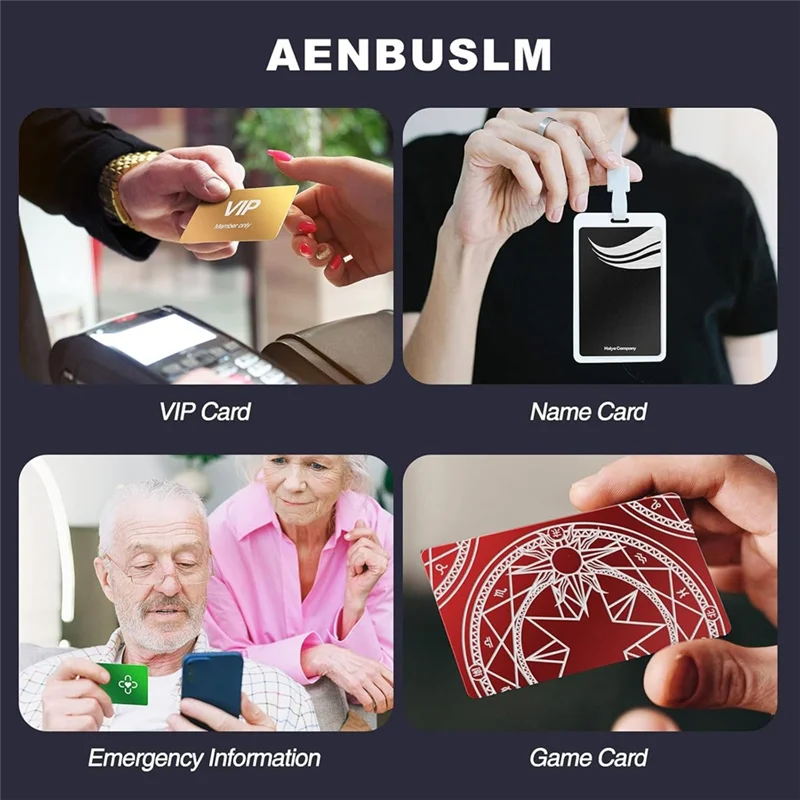 AEE7-Laser Engraving Blanks, For CNC Engraving, Laser Crafting, Multipurpose Metal Business Cards. DIY Gift Cards