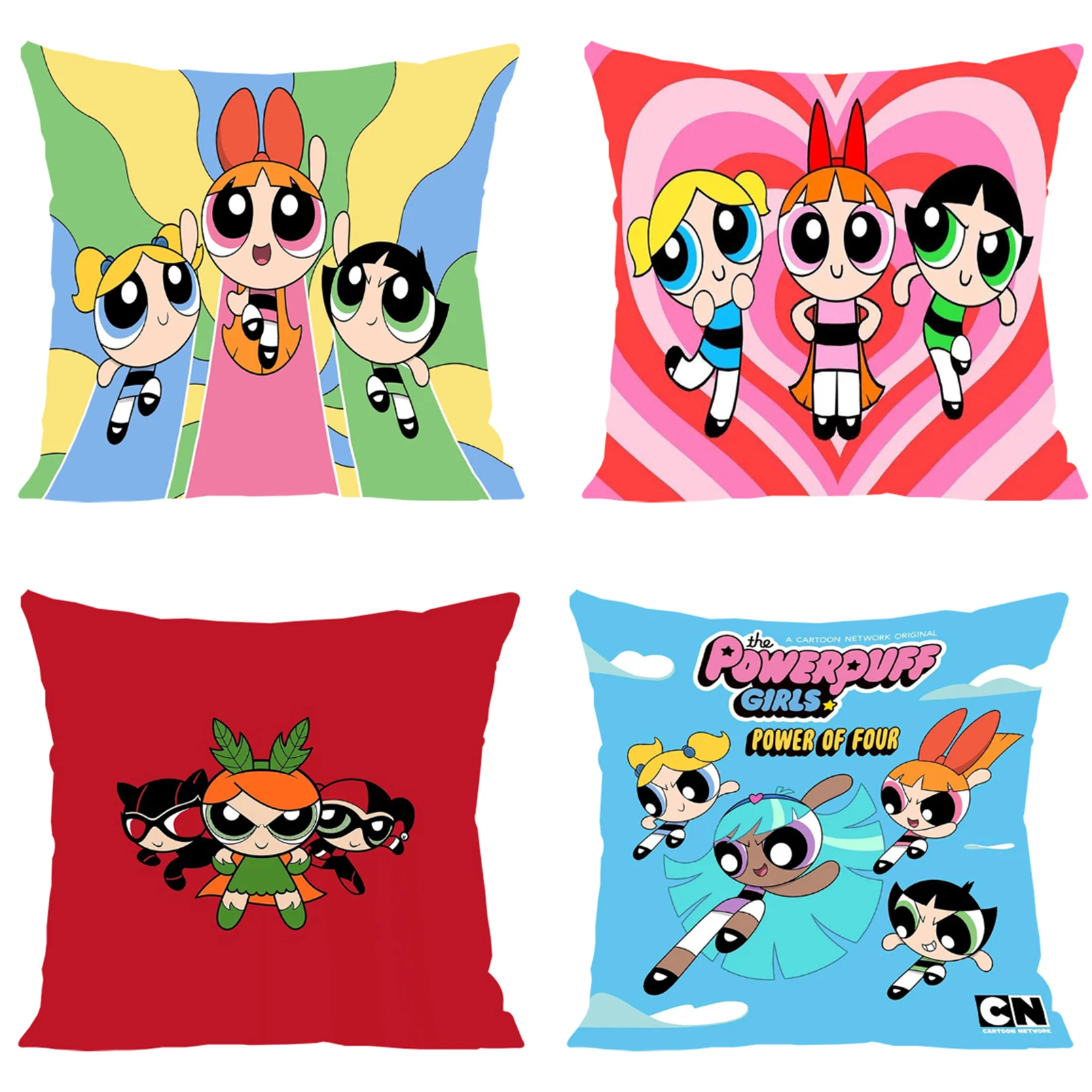 The P-Powerpuff Girls Decorative Pillowcase 40x40 Cover for Pillow Cases 45x45 Cushions Cover Home Decoration Cushion Covers