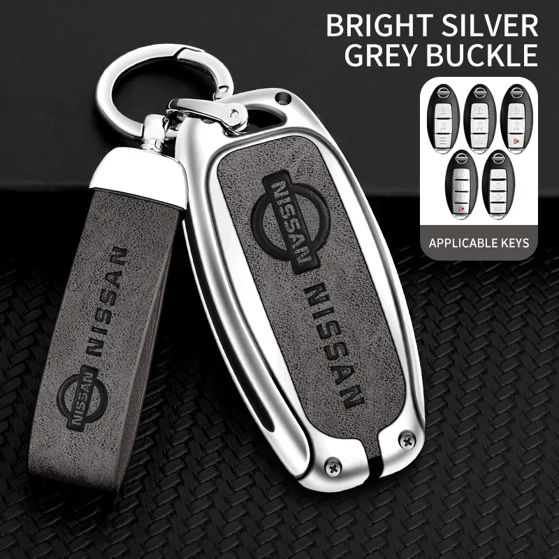 

Zinc Alloy Leather Nissan Car Key Cover Case Qashqai Juke X-Trail Patrol Note Leaf Altima Maxima Murano Tiida Teana Rogue Sentra