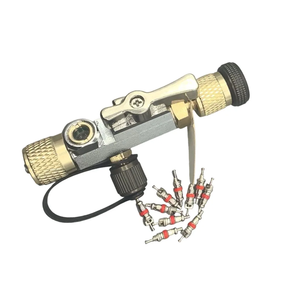 Valve Core Removal Tool for R32 R410A Systems with Magnetic Operation and Sight Glass for Real-Time Core Monitoring