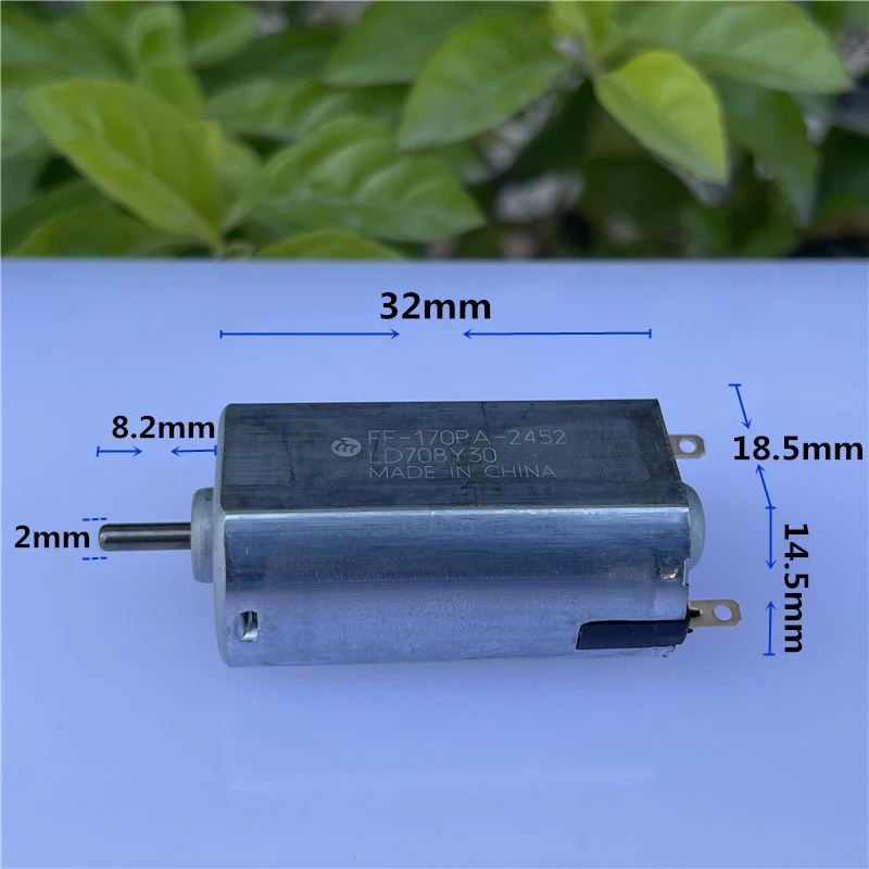 

Mabuchi FF-170PA Electric Shaver Motor DC 2.4V 3.6V 5V 6V 18500RPM High Speed Metal Brush DIY Razor Hobby Toy Car Boat Model