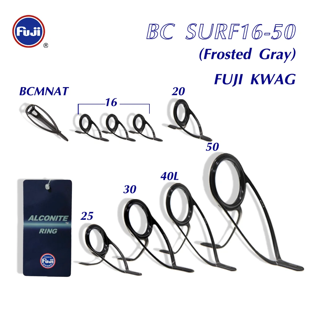 

KW SURF16-50/40L Guide Set Fuji Original "A Ring" Heavy Surf Fishing Rod Combo for Heavy duty Rods DIY Fishing Gear Sccessories