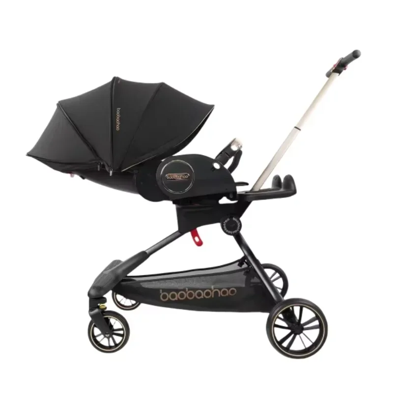 LTA aluminium frame 2-in-1 double pushchair for 0-3 year olds with 20 kg car seat capacity travel stroller