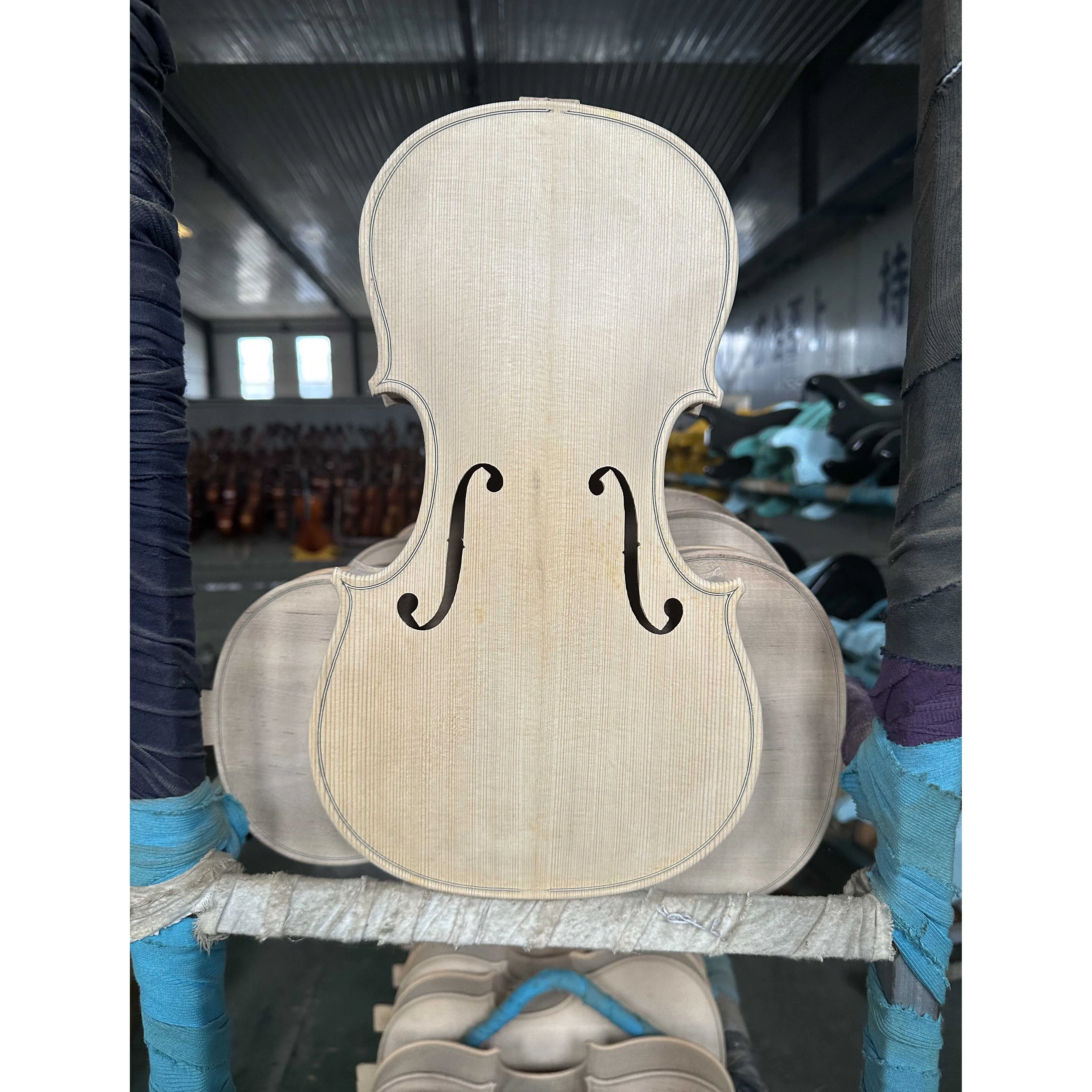 White Violin with a Body and Upper Half, 15.5 in, Made of European Maple and fir Boutique Boutique