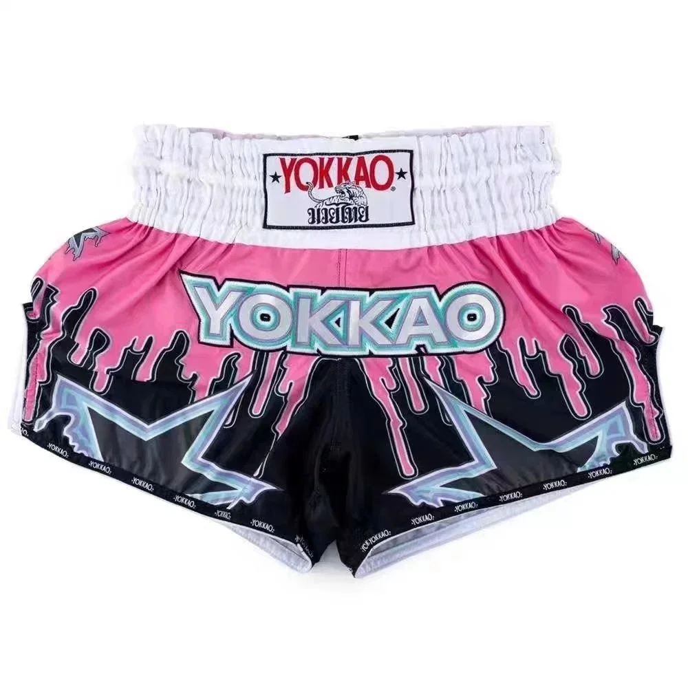 Yokkaos Muay Thai Shorts Fighting Suit 2024 New Unisex Beach Pants Children\'s Combat Training Suit Letter Printed Boxer Shorts