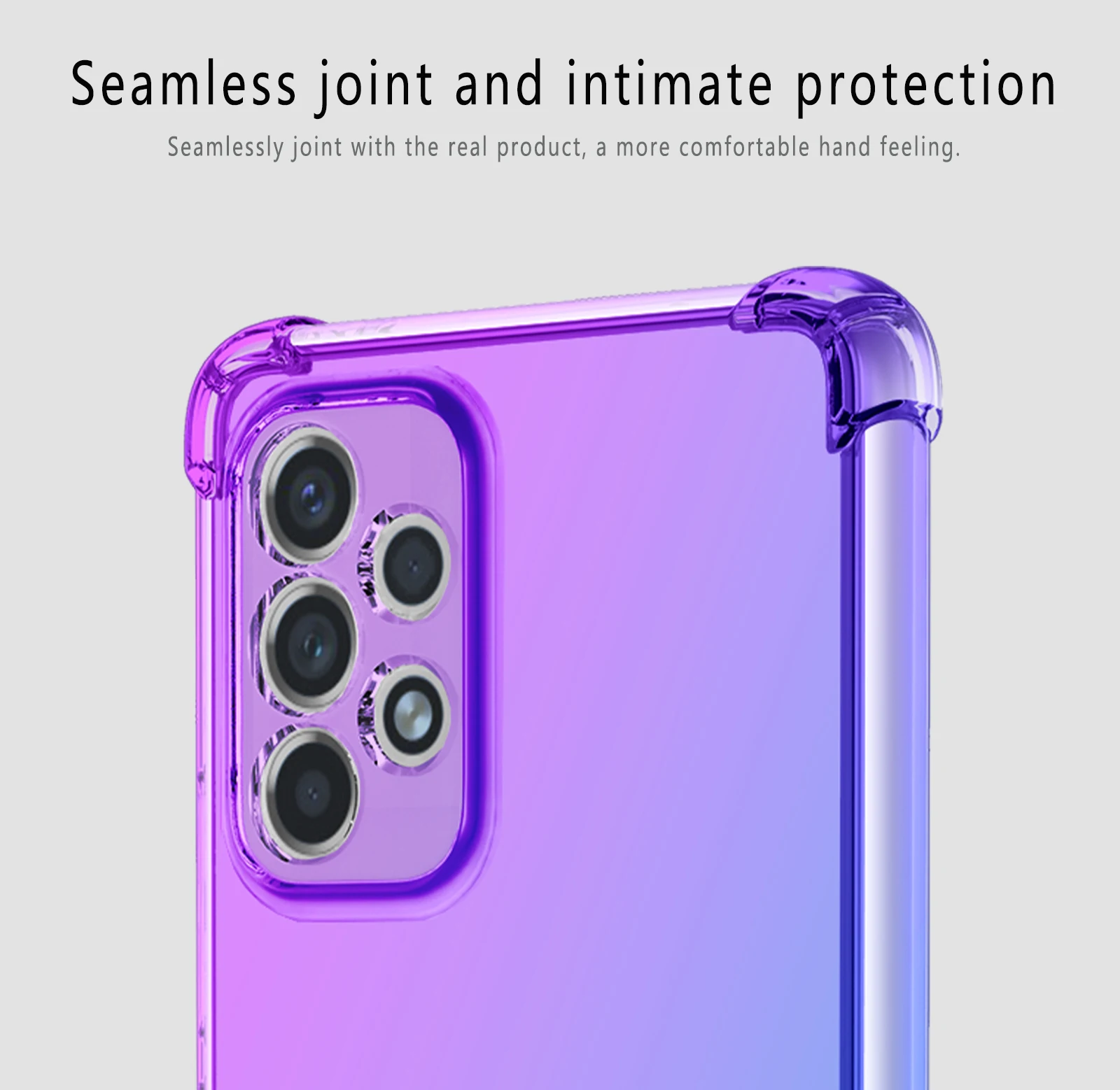 For Samsung Galaxy M53 A53 Quantum3 Quantum2 Xcover 6 Pro 2 Phone Case,Hybrid Cute Gradient Soft TPU Bumper Flexible Cover