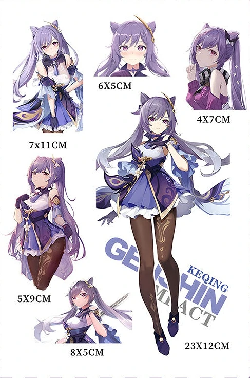 装飾的な3Dすね衝撃ステッカー,防水で取り外し可能なゲームステッカー,愛らしい女の子のためのコンピューター装飾