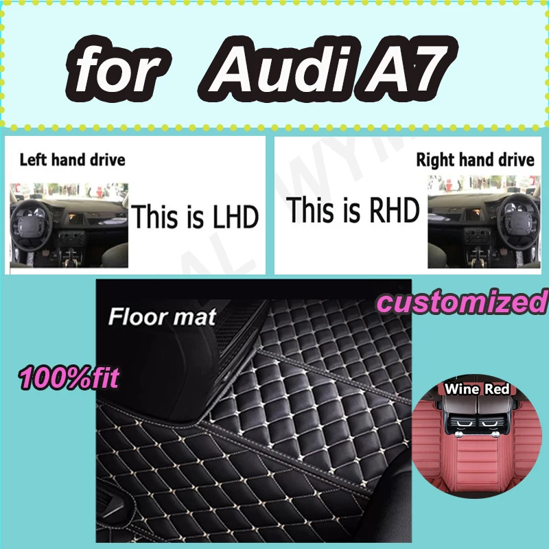 

LUXURY Custom Automotive Car Floor Mats For Audi A7 2012 2013 2014 2015 2016 2017 Auto Luxury Leather