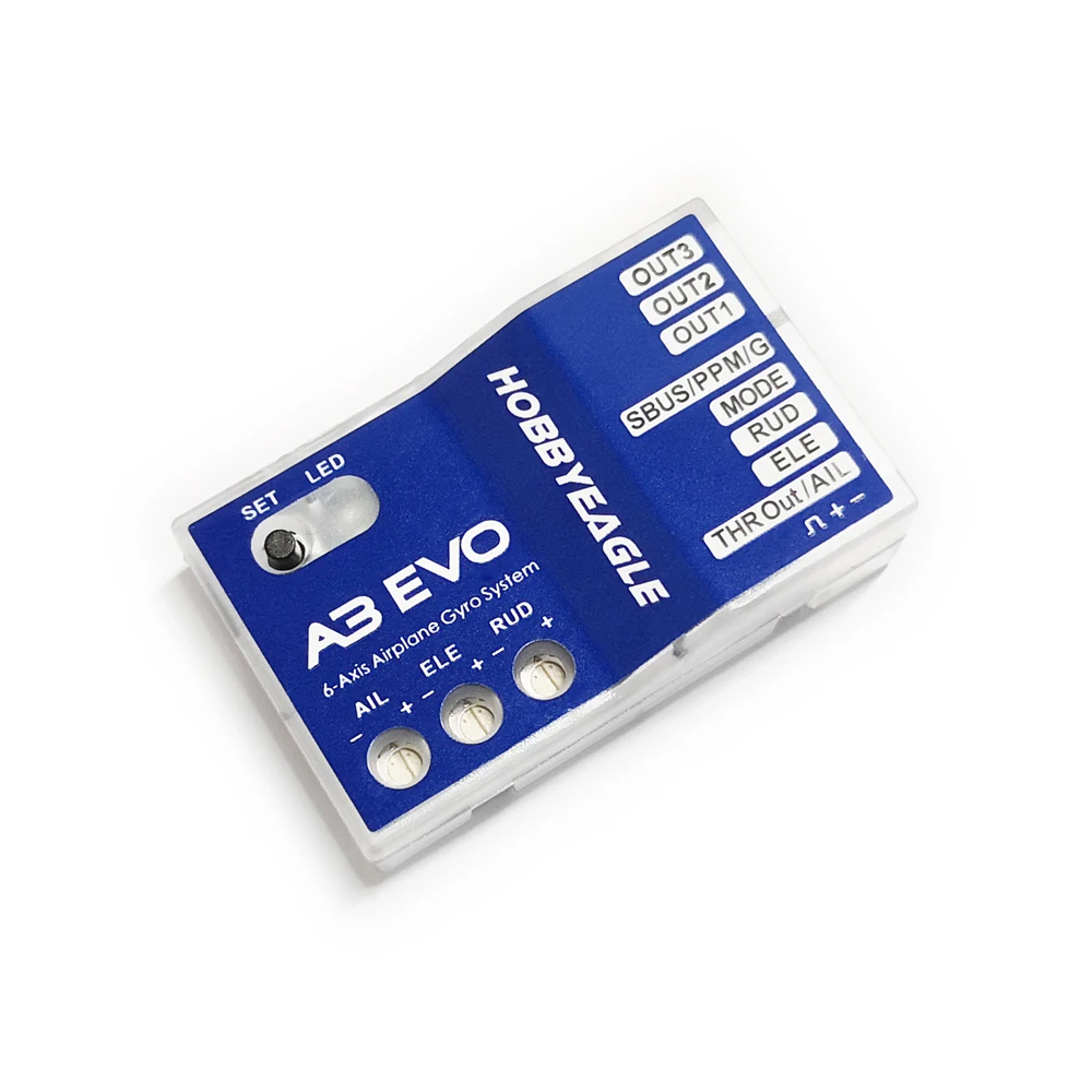 

HobbyEagle A3 EVO 6-Axis Gyro Flight Controller Balancer For Delta-wing Fixed Wing RC Airplane