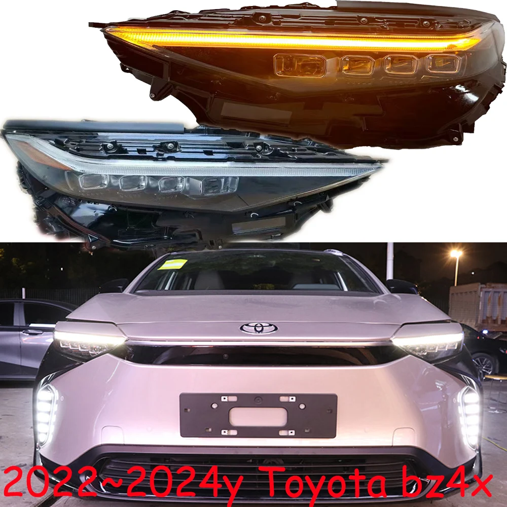 

1 шт. фара на бампер автомобиля для Toyota bz4x, фара 2022 ~ 2024y ALL IN LED DRL для Toyota bz4x, дневные ходовые огни, головной свет