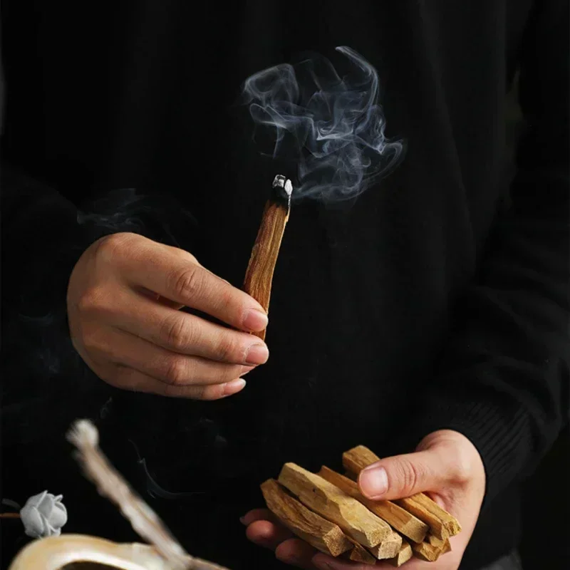 Peru Palo Santo Premium Holy Wood Incense Stick Santo High Resin Purifying Cleansing Meditating Sandal Wood Stick Home Fragrance