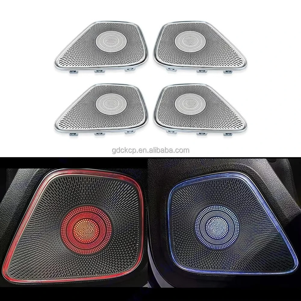 64 Colors LED Speaker Cover Car Door Audio Decoration Lamp Ambient Light for Mercedes Benz W177 W118 W247 GLB GLA CLA AB Class