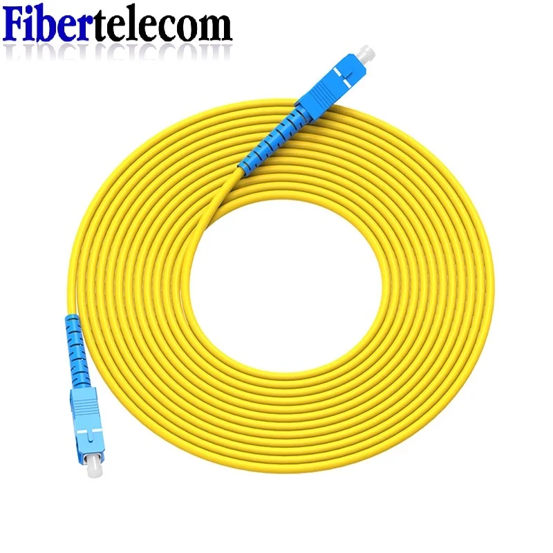 10 قطعة عالية الجودة SC-SC UPC وضع واحد واحد الألياف الألياف البلوز كابل بصري التصحيح الحبل 1 متر 2 متر 3 متر 5 متر 10 متر