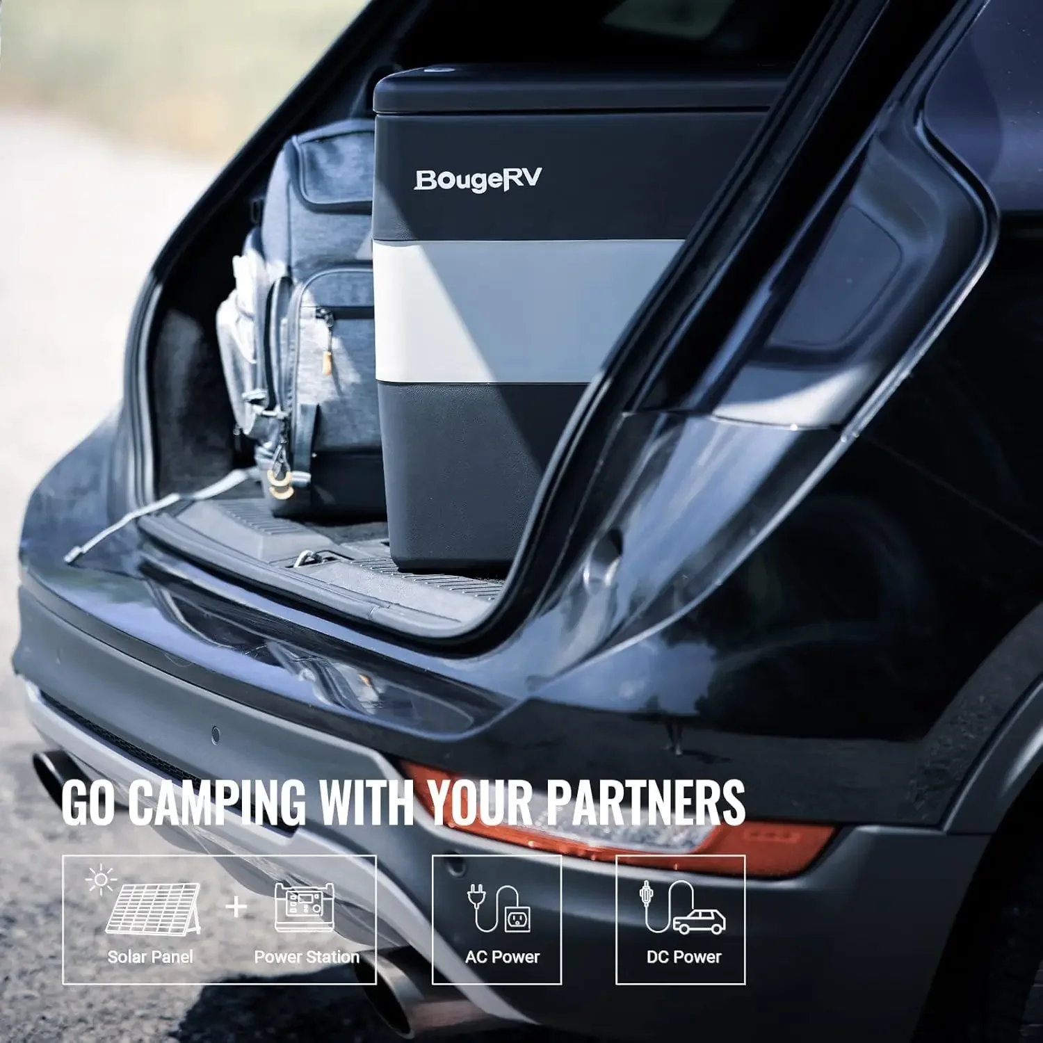 12V Fridge Freezer Portable Car Fridge 53 Quart Portable Refrigerator 12V/24V DC 110~240 Volt AC for RV Camper Truck Jeep Pickup