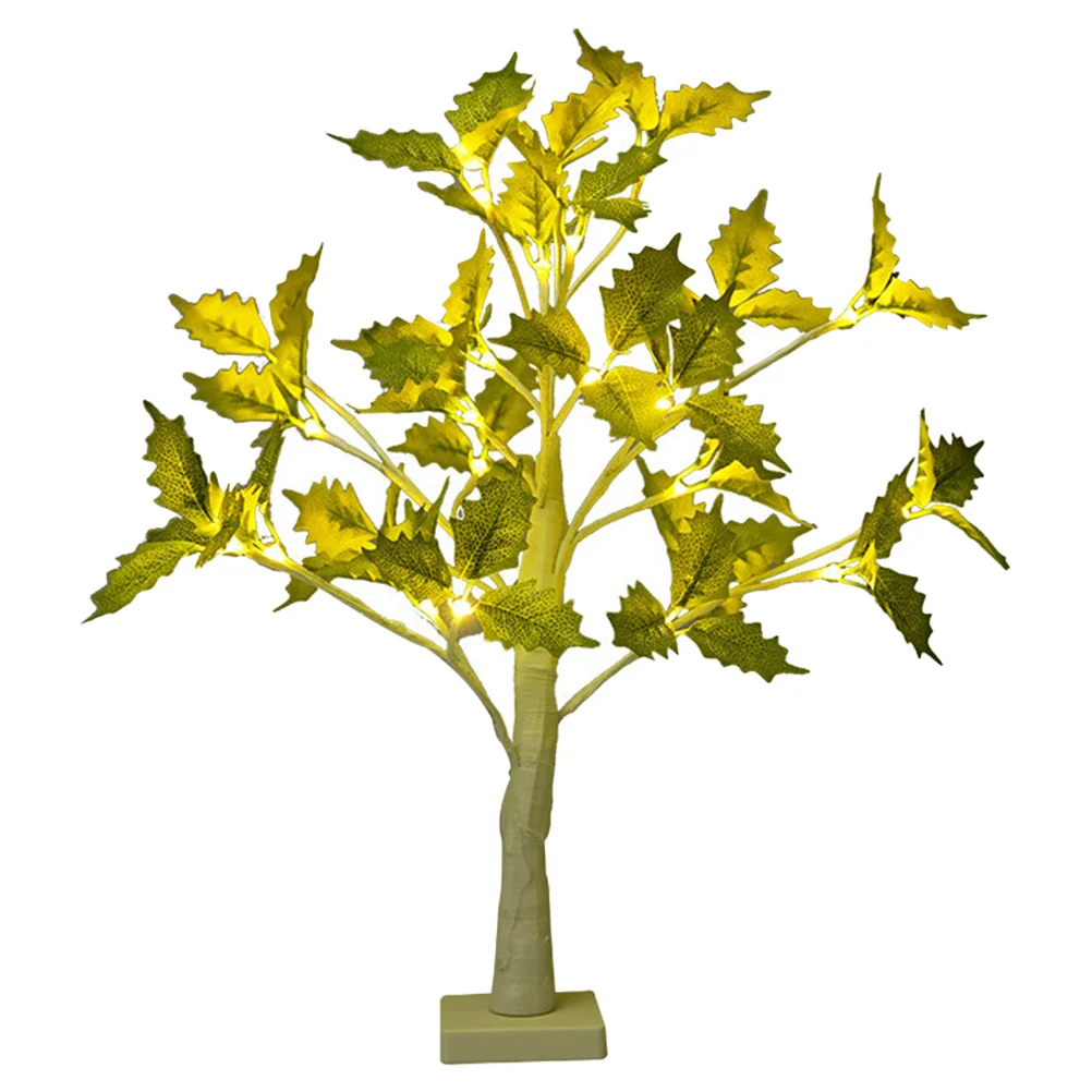 

1Pcs Maple Tree LED Tree Shape Lamp 24 Leds Desktop Night Light Bedroom Bedside Table Decorative Light Table Lamp