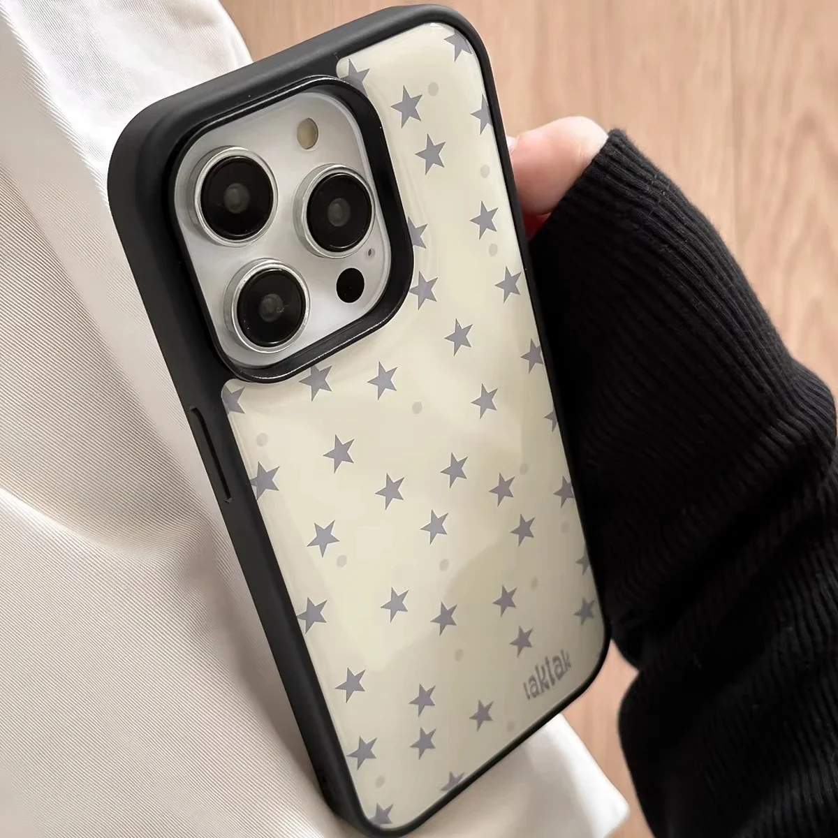 Korean Ins Kawaii Full Screen Stars Pattern Drop Glue Phone Case For Samsung Galaxy S23 FE S24 PLUS S25 ULTRA S26 EDGE Y2K Cover view 3