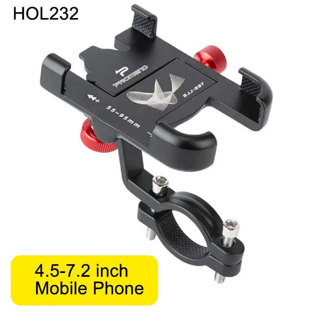 NEWBOLER MTB telefoonhouder standaard fietshouder 360 °   Draaibare aluminium verstelbare fietstelefoonhouder Antislip fietsbeugel