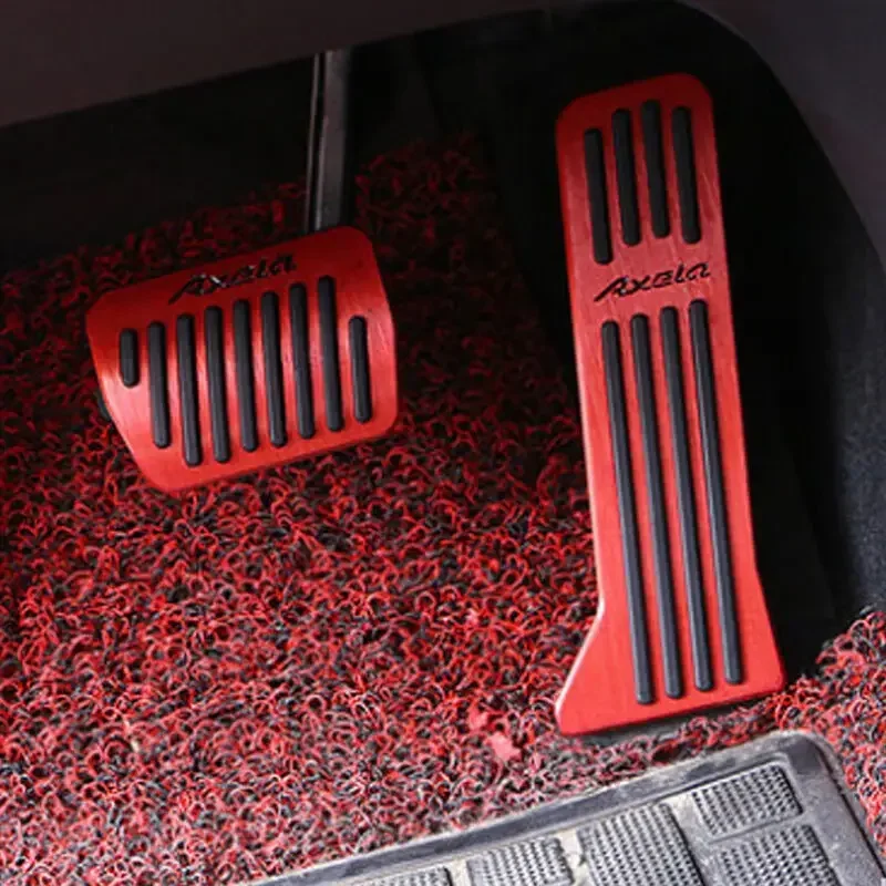 Aluminum Car Accelerator Fuel Brake Clucth Pedal Foot Rest Pedal Pad Cover For Mazda 3 Axela BM 2014 2015 2016 2017 2018 view 3