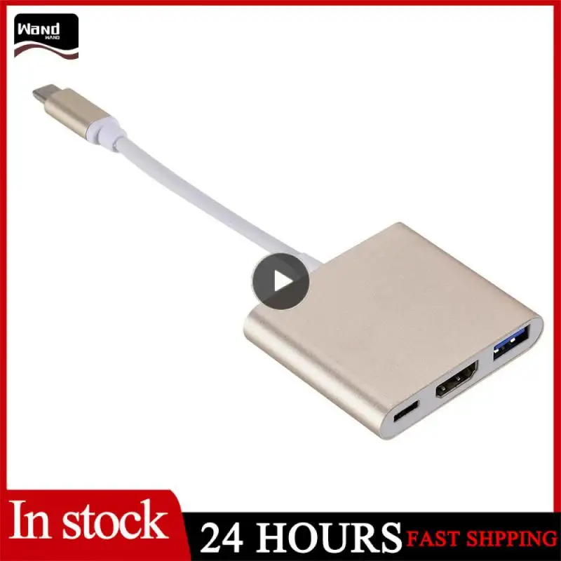 USB Type C HUB USB C To HDMI-compatible Splitter 3 IN 1 4K USB 3.0 Docking PD Charging Adapter For MacBook Android