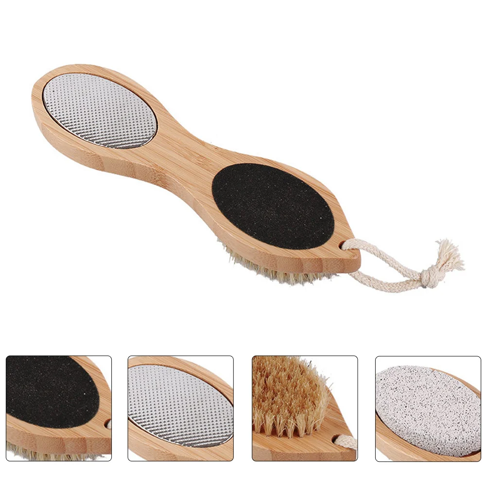 

2 Pcs Foot File Pedicure Tool Scrubber Heel Hard Skin Remover Bamboo Rasp Care Bride Tools