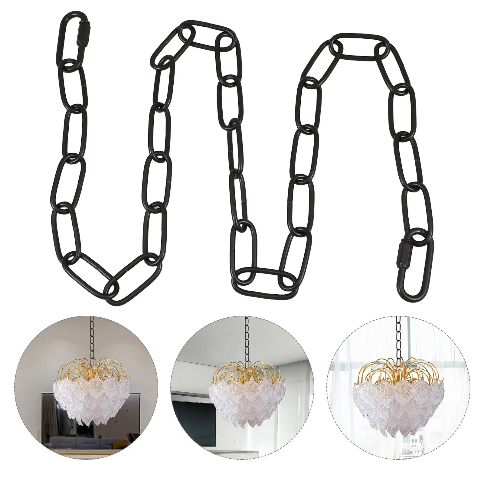 

Iron Chain Hanging Light Fixtures Durable Heavy Duty Pendant Lamp Link Chain Replacement Decorative Ceiling Lights Lighting