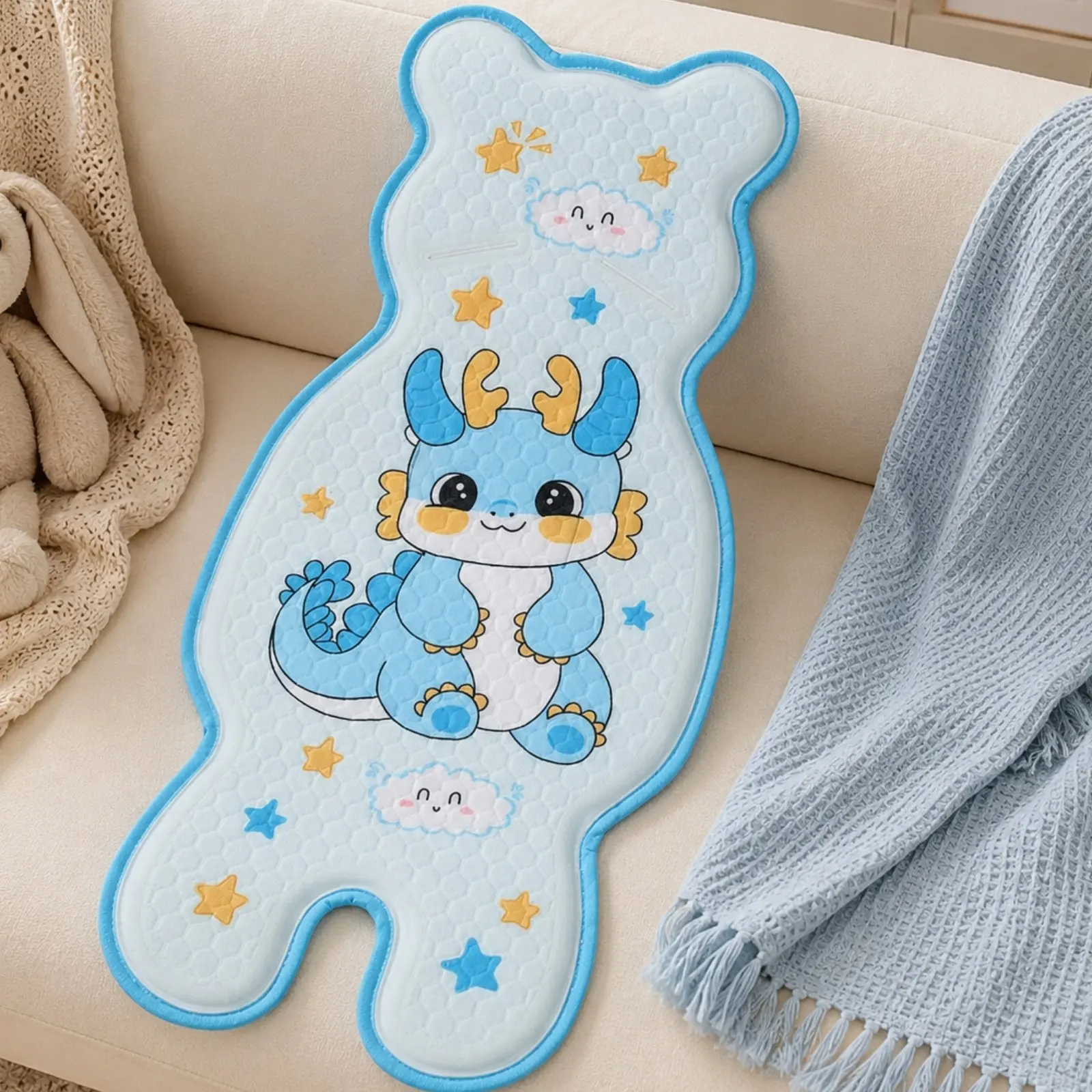 

Stroller Cooling Pad Summer Use Cooling Stroller Pad Anti Slip Seat Cushion Skin-Friendly Baby Seat Liner Cool-to-Feel Material