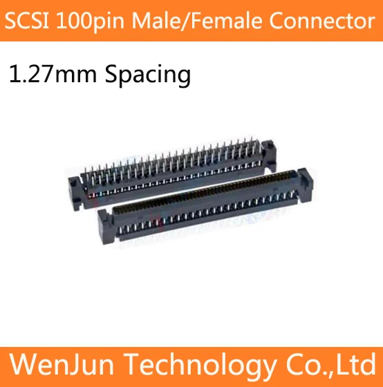 

Original 5176374-4 SCSI 100Pin female / male Connector 100-pin 180 degree straight needle slot type Socket 1.27mm pitch socket