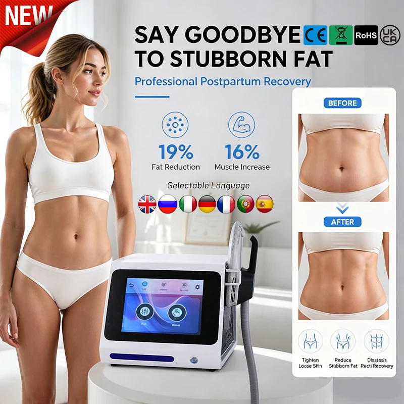 6500W HI‑EMT Body Sculpting Machine 4 Handles Muscle Build Fat Removal Zero Downtime Non‑Invasive Slimming Salon Equipment