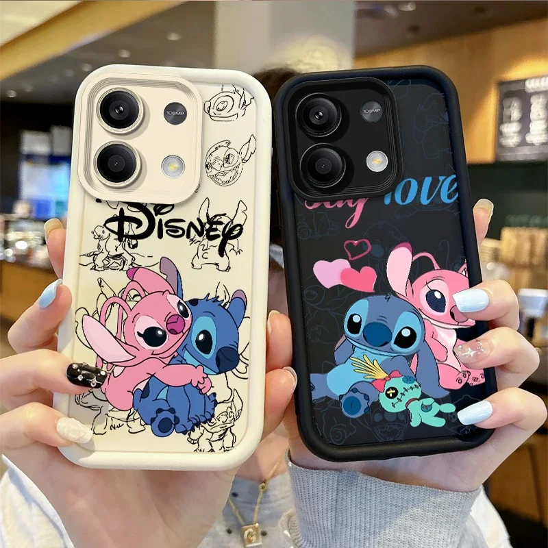 Disney Stitch Soft Phone Case For Redmi Note 13 12 Pro Plus 5G Note 13 12 11 10 9 Pro 12C 10C 9C A2 A1 Silicone Protective Cover