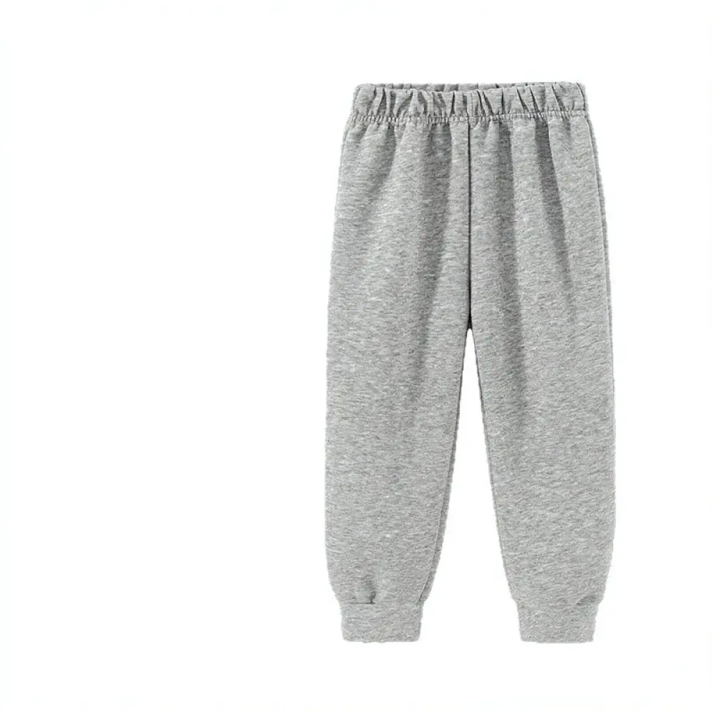 New Kids Joggers Autumn Cotton Casual Pants For Boys Girls Solid Color Athletic Trousers Comfortable School Sport Bottoms