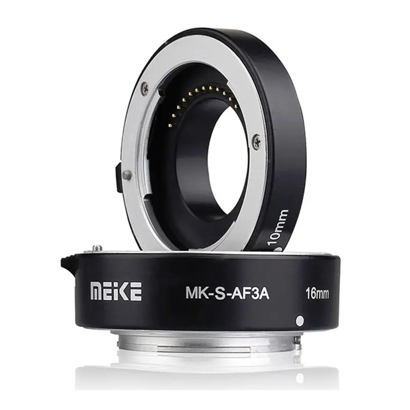 Meike MK-S-AF3A Metal Auto Focus Macro Extension Tube 10Mm 16Mm For Sony Mirrorless A6300 A6000 A7 A7SII NEX E-Mount Camera-ABVP