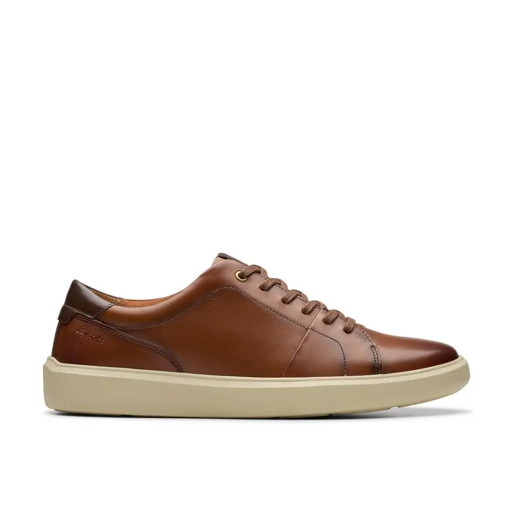 Clarks | Encaje Brodin en piel marrón