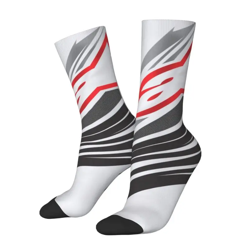 Calcetines de Motocross Enduro para hombre y mujer, medias cruzadas estampadas, elásticas, para verano, Otoño e Invierno