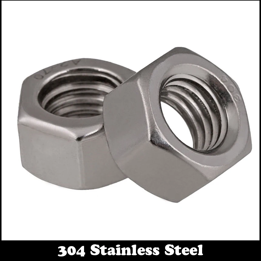 

1/8" 1/8 Inch 1/8-40 201 304 Stainless Steel 201ss 304ss UK Standard British Form Coarse Thread BSW Hex Hexagon Nut