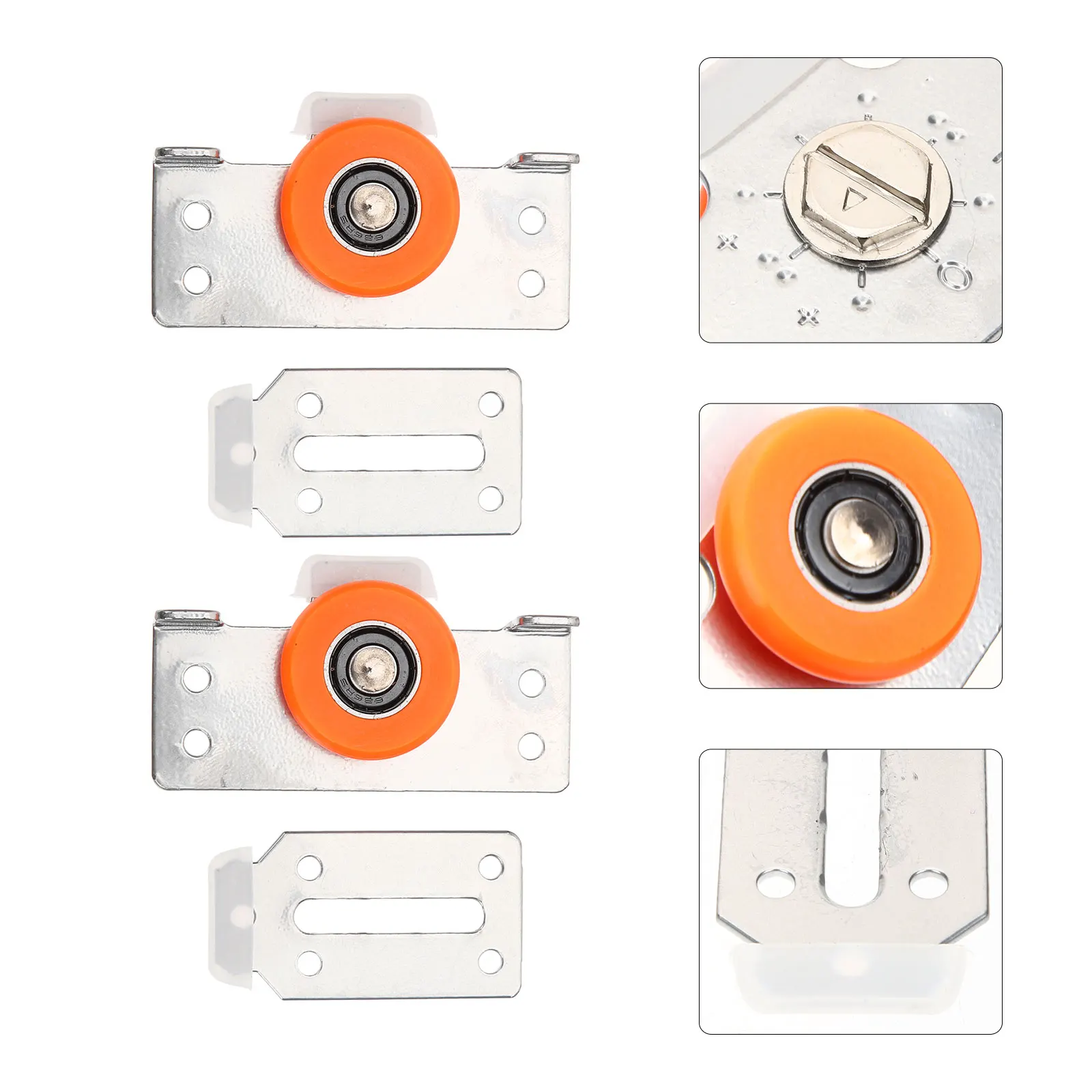 

Sliding Door Rollers Nylon Glass Pulley Metal Cabinet Guide Barn Wheels Adjustable Quiet Smooth Hardware Track System