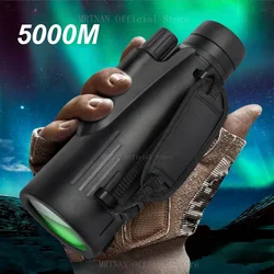 5000M Powerful Monocular 12x50 Night View Monocular Long Reach Portable Telescope High Magnification Professional